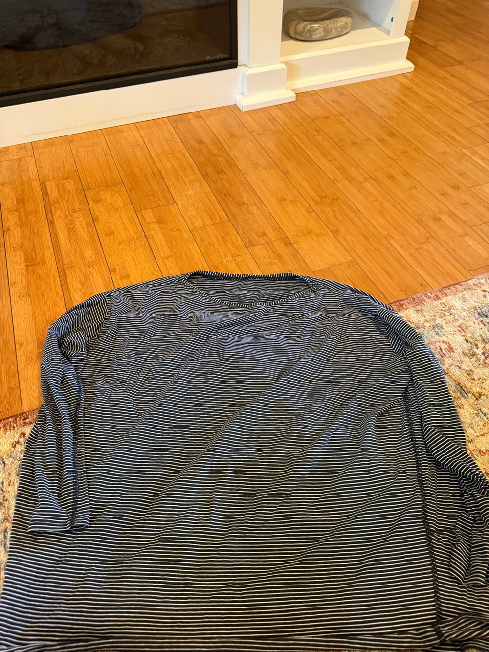 lululemon athletica Black & White Striped Long-Sleeve (not sure size 12 or 14)